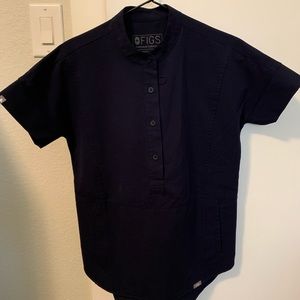 Figs Manila scrub top - Navy